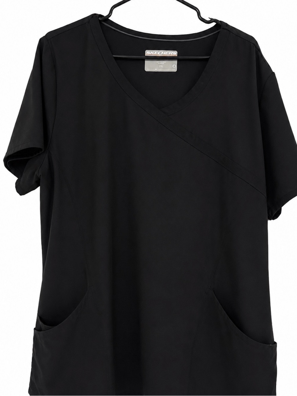 Skechers Women’s Black V-Neck Short Sleeve Scrub Top